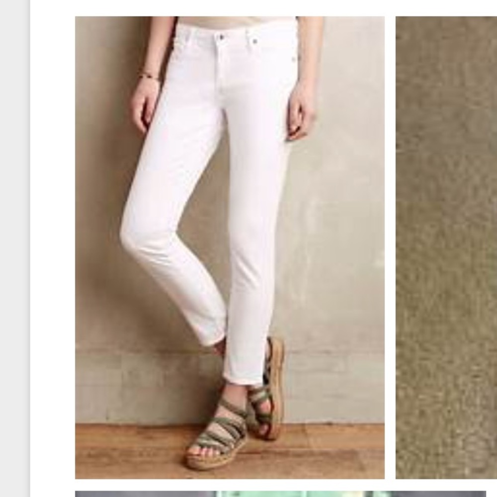 AG Stevie ankle slim straight white 26 new